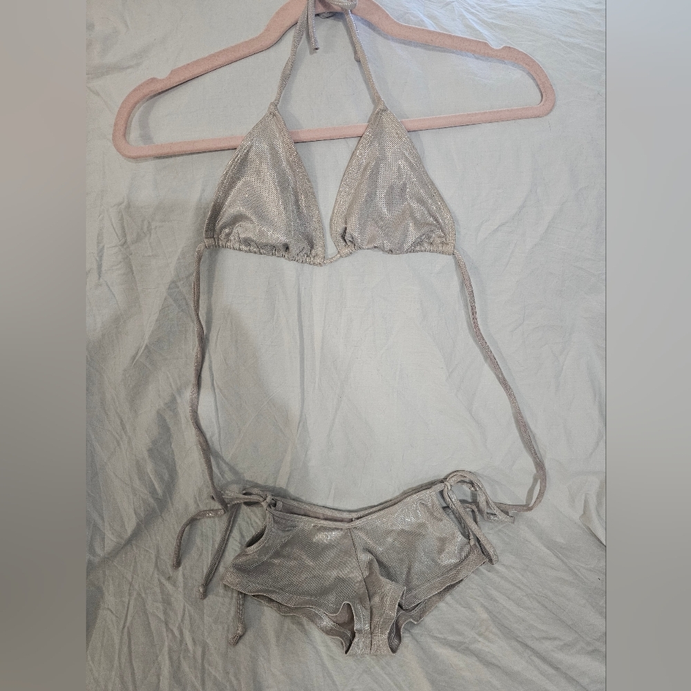 Zuliana Silver Boy Shorts Bikini